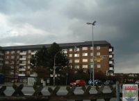 Foto: T. Frodermann<br>Das Rhener Zentrum kurz vor einem Gewitter