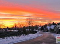 Foto: Heike Benkmann<br>Sonnenaufgang Hasselbusch-Hohenbergen im Dezember