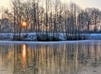 Foto: Thomas Lendt<br>Eiskaltes Regenrückhaltebecken