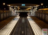 Foto: Ralf Appelt<br>Bahnhof Ulzburg bei Nacht