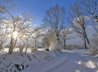 Foto: Thomas Lendt<br>Pulverschnee-Morgen am Bahnbogen