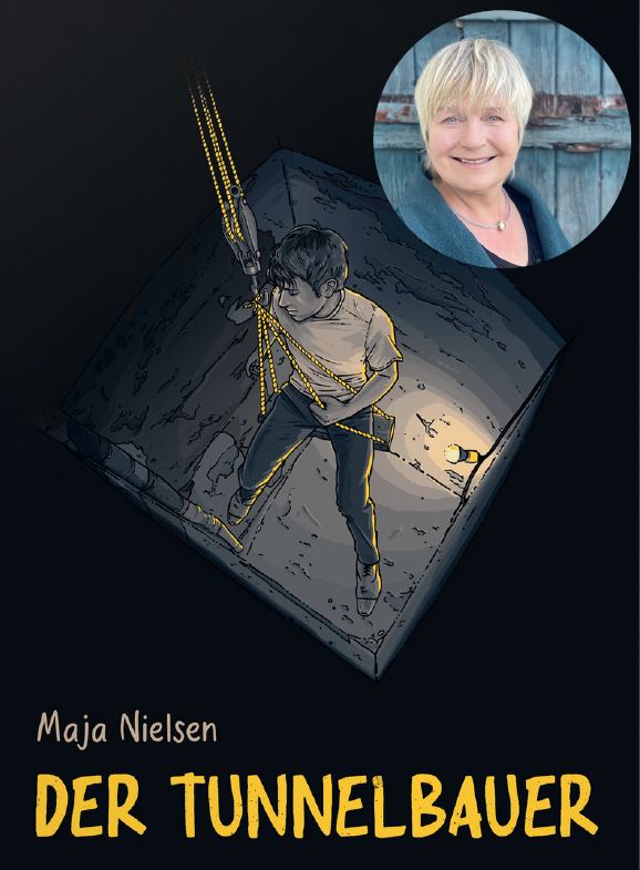 Am Dienstag, 11. Februar, liest Maja Nielsen in der Gemeindebücherei aus ihrem Buch „Der Tunnelbau“. Foto (Montage): Gemeindebücherei und -mediothek